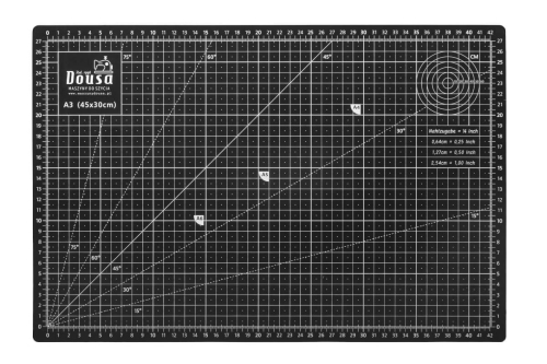 47 Mata samogojąca 45 x 30 cm dwustronna czarna