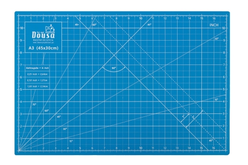 43 - Mata samogojąca 45 x 30 cm dwustronna błękitna