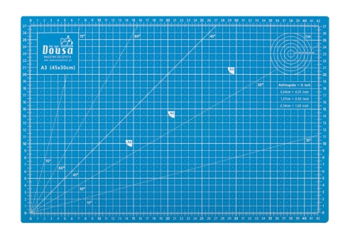 43 - Mata samogojąca 45 x 30 cm dwustronna błękitna