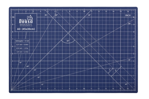 42 - Mata samogojąca 45 x 30 cm dwustronna niebieska