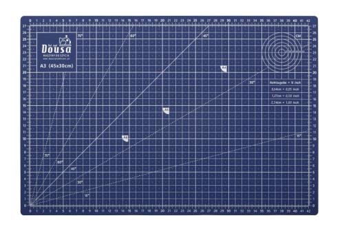 42 - Mata samogojąca 45 x 30 cm dwustronna niebieska