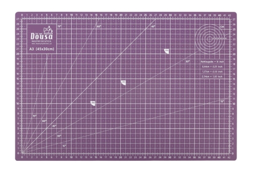 44 - Mata samogojąca 45 x 30 cm dwustronna fioletowa