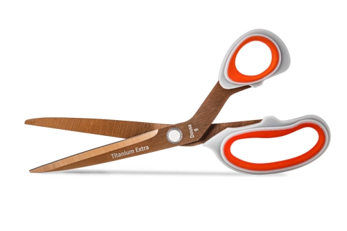 Nożyce krawieckie 23,5cm Titanium Extra 9 pomarańczowo-szare