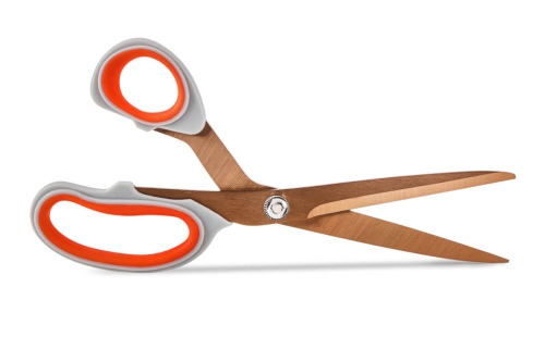 Nożyce krawieckie 23,5cm Titanium Extra 9 pomarańczowo-szare
