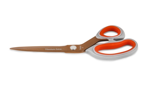 Nożyce krawieckie 23,5cm Titanium Extra 9 pomarańczowo-szare