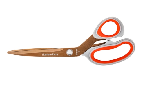 Nożyce krawieckie 23,5cm Titanium Extra 9 pomarańczowo-szare