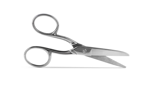 Nożyce krawieckie metalowe 10cm srebrne