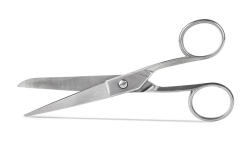 Nożyce krawieckie metalowe 17,4 cm srebrne