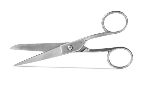 Nożyce krawieckie metalowe 17,4 cm srebrne