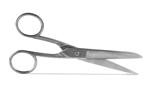 Nożyce krawieckie metalowe 17,4 cm srebrne