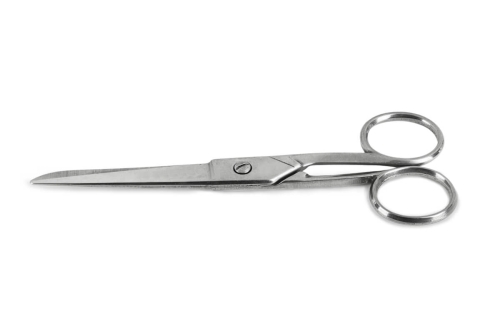 Nożyce krawieckie metalowe 17,4 cm srebrne