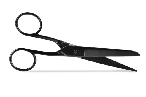 Nożyce krawieckie metalowe 17,4 cm czarne