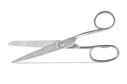 Nożyce krawieckie metalowe 20 cm srebrne z dużym uchem