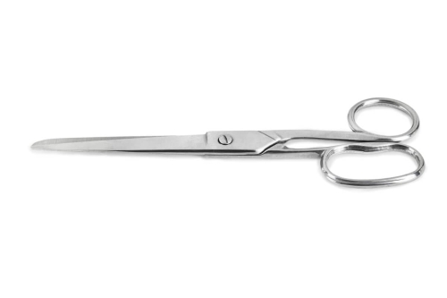 Nożyce krawieckie metalowe 20 cm srebrne z dużym uchem