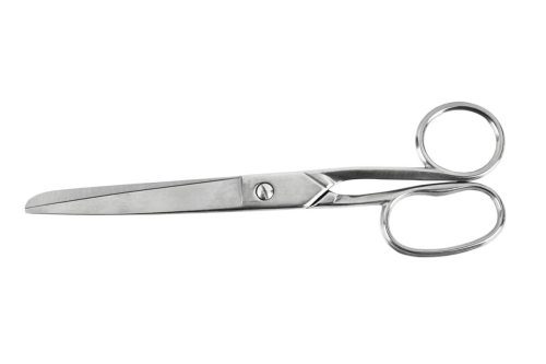 Nożyce krawieckie metalowe 20 cm srebrne z dużym uchem