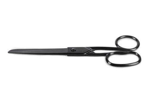 Nożyce krawieckie metalowe 20 cm czarne z dużym uchem