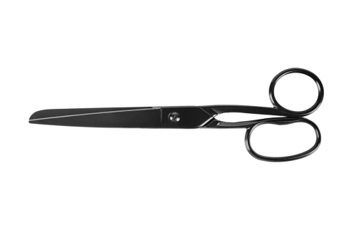 Nożyce krawieckie metalowe 20 cm czarne z dużym uchem