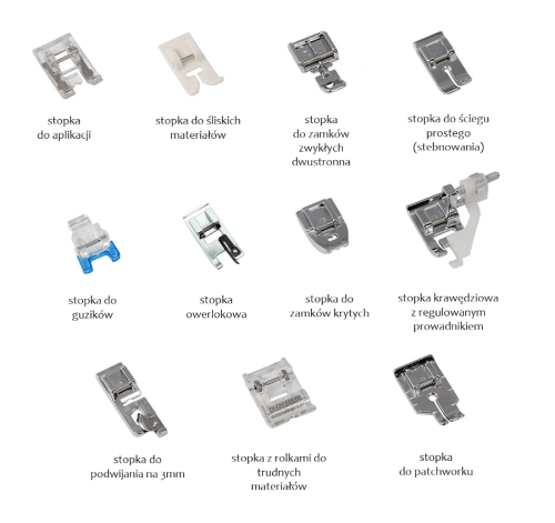 Zestaw 11 stopek Matic do maszyn do szycia