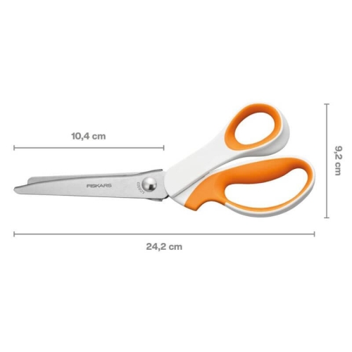 Nożyczki ząbkowane zig-zag Fiskars SoftGrip 24cm 1070024