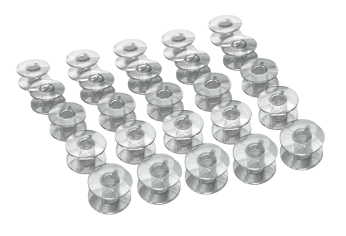 Komplet płaskich szpulek do bębenka 25 szt. do domowych maszyn do szycia