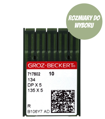 135x5 R Igły do stebnówek przemysłowych Groz-Beckert