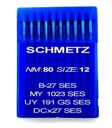 Igły Schmetz B27 rozmiar 80 SES do owerloków