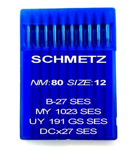 Igły Schmetz B27 rozmiar 80 SES do owerloków