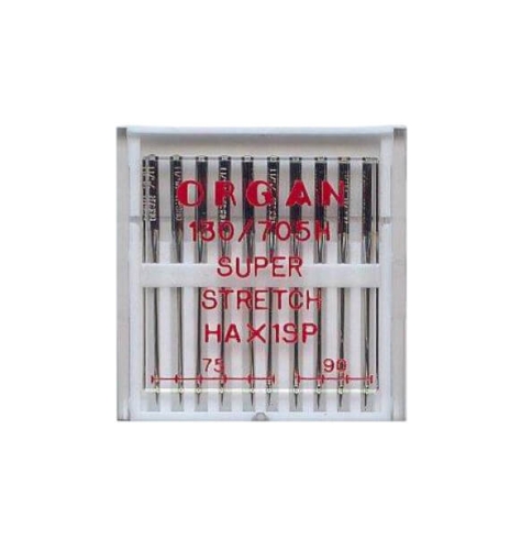 Igły półpłaskie Organ Super Stretch do dzianin MIX 75+90 - 10 szt.