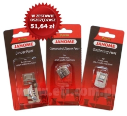 957 Zestaw 3 stopek do maszyn Janome 9 mm (nr 7)