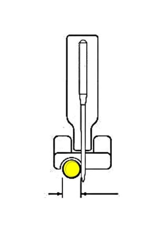Stopka P69LH do wszywania kedry 4,8mm (3/16'')