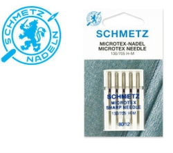 Igły do jedwabiu i mikrofazy SCHMETZ półpłaskie 80 - 5 szt. (S40)