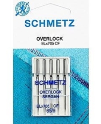 Igły do owerloków domowych ELx705 Schmetz rozmiar 65 - 5 szt. (S101) 
