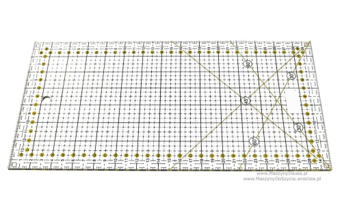 Linijka prostokątna z podziałką 30x15cm + kąty