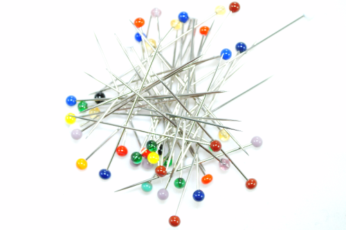 Szpilki krawieckie kolorowe 50mm