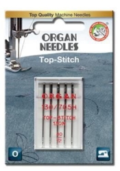 3126 Igły półpłaskie Organ Top Stitch rozmiar 80