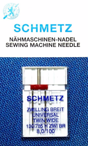Igła podwójna do ściegu ozdobnego SCHMETZ półpłaska 100/8 (S86)