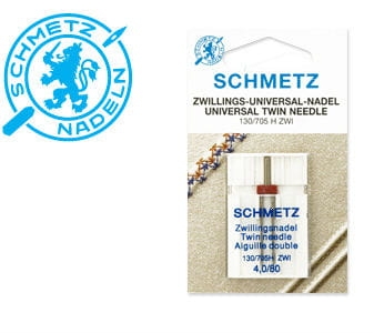 Igła podwójna do ściegu ozdobnego SCHMETZ półpłaska 80/4 (S82)
