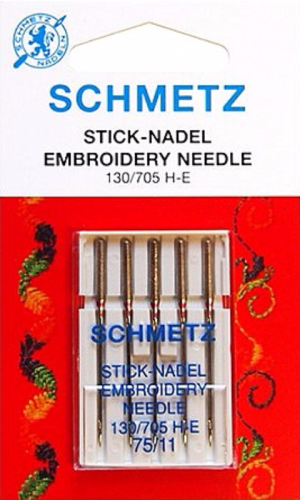 Igły do haftowania SCHMETZ półpłaskie 75 - 5 szt. (S57)