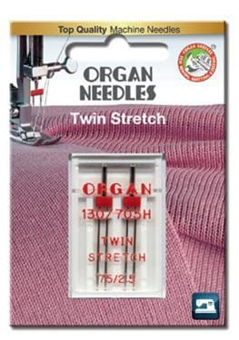 3161 Igły podwójne ORGAN do stretchu rozmiar 75 rozstaw 2,5 mm