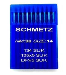 Igły Schmetz 135x5 DPx5 rozmiar 90 SUK do stebnówek