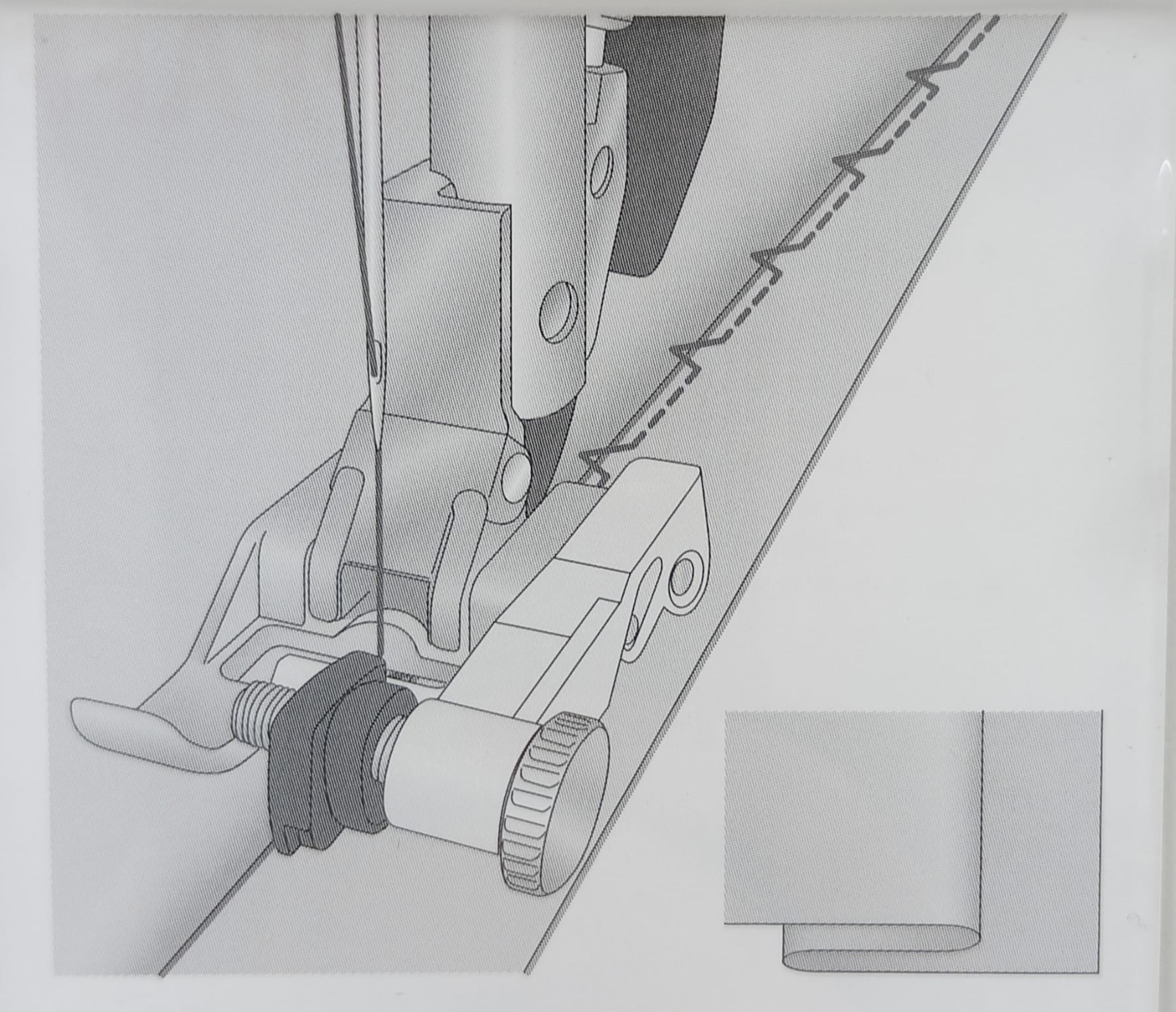Sposób użycia stopki do ściegu krytego